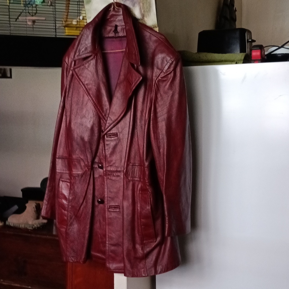 Men's Red Leather Jacket